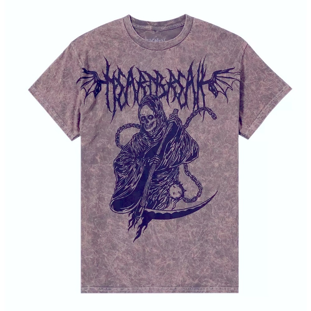 Global Threat Grim Reaper Muddy Brown Die Wash T-Shirt Tee Sz. M NEW Graphic